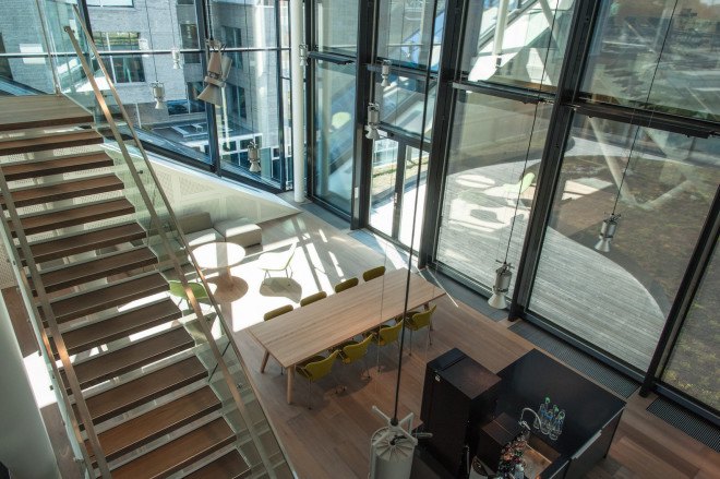 DnB West-Building by Dark, Barcode development, green roofs, roof terrace, Barcode Norway, Norway, mixed use development, Oslo, Oslo architecture, Barcode Architecture, Dark, West-Building, DnB west building, DnB headquarters at Barcode, green roofed architecture, terraced architecture