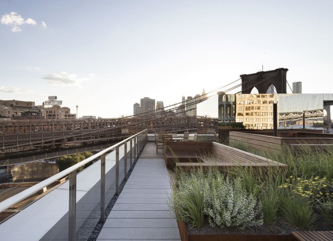 corten steel, Two Trees NY, 60 Water Street, Dock Street Rooftop Terrace, James Corner Field Operations, James Corner, meadow landscape, landscape architecture, rooftop terrace, rooftop garden, landscape architects, Leeser Architecture,