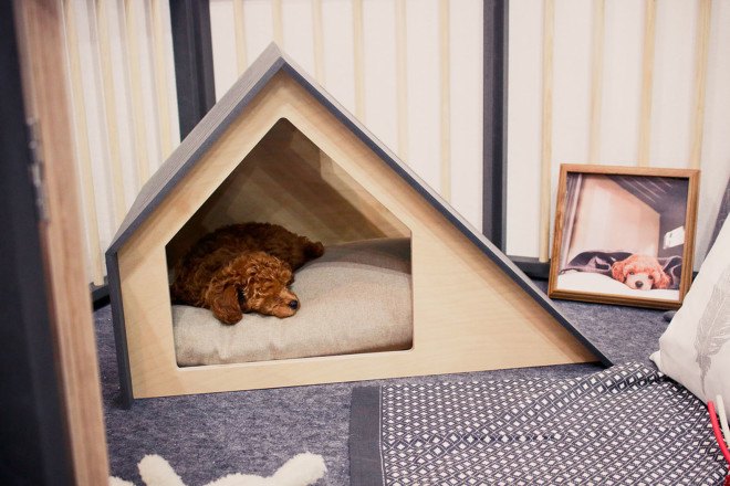 BAD MARLON, pet houses, minimalist design, green design, pitched roof, tiny houses, miniature houses, miniature architecture, bean bagsv
