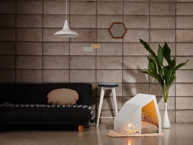 BAD MARLON, pet houses, minimalist design, green design, pitched roof, tiny houses, miniature houses, miniature architecture, bean bags