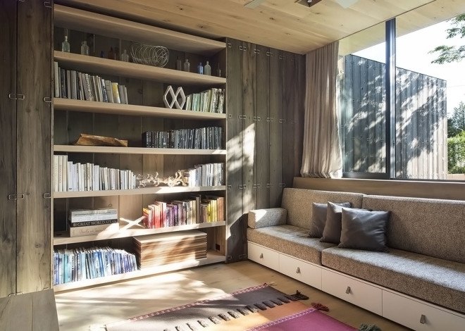 Elisabeth II concrete house, Bates Masi Architects, concrete house in Amagansett, cedar-clad house, acoustic performance, noise reducing house, cedar board cladding, natural building materials, thermal insulation, green architecture in New York, timber cladding, green materials, noise pollution