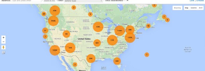 Falling Fruit, Falling Fruit map, urban orchards map