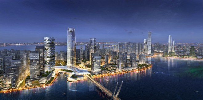 Forest City, Sasaki Associates, Malaysia masterplan, green roof, stormwater management, mixed-use architecture, green masterplan, mangrove, natural habitats, coastal ecologies