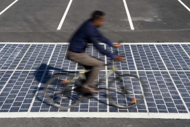 Wattway, Wattway solar panels, solar panels, Colas, Hervé Le Bouc, solar roads, solarized roads, solar roadways, solar panels on roads, solar panel roads, photovoltaic roads, solar panels, solar power, Agency of Environment and Energy Management. Wattway by Colas, France solarized roads, renewable energy,