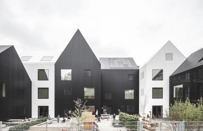 Copenhagen, Copenhagen kindergarten, Preben Skaarup landscape architects, Søren Jensen engineers, Learning Spaces consultants, Frederiksvej Kindergarten, Frederiksvej Kindergarten by COBE, COBE, COBE Architects, house within a house, innovative kindergarten, kindergarten design, kindergarten architecture