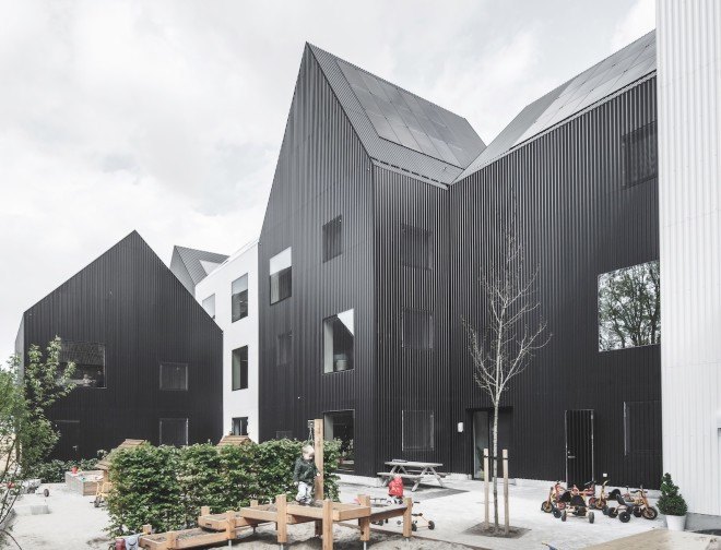 Copenhagen, Copenhagen kindergarten, Preben Skaarup landscape architects, Søren Jensen engineers, Learning Spaces consultants, Frederiksvej Kindergarten, Frederiksvej Kindergarten by COBE, COBE, COBE Architects, house within a house, innovative kindergarten, kindergarten design, kindergarten architecture