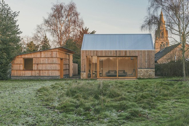 Garden Buildings Warmington, Ashworth Parkes Architects, agriculture, agricultural buildings, UK, Dorset, greenhouse, timber cladding, timber, corten steel, green architecture