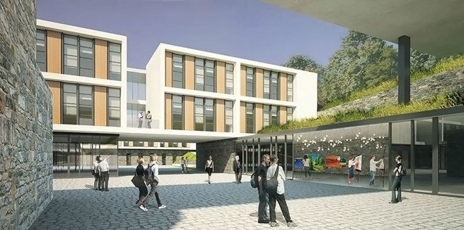 PAB Architects, green campus, Turkey, pedestrian-friendly design, Gokceada High School Campus, green campus, landscape architecture, interactive school, green architecture, inclusive spaces