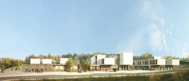 PAB Architects, green campus, Turkey, pedestrian-friendly design, Gokceada High School Campus, green campus, landscape architecture, interactive school, green architecture, inclusive spaces