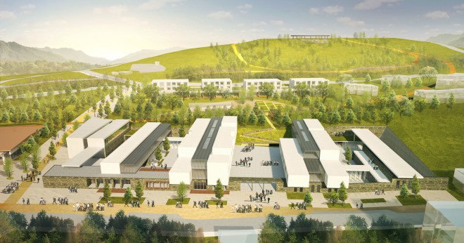 PAB Architects, green campus, Turkey, pedestrian-friendly design, Gokceada High School Campus, green campus, landscape architecture, interactive school, green architecture, inclusive spaces