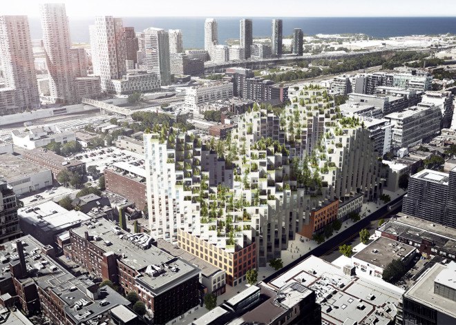 Habitat 2.0, BIG, Bjark Ingels, Bjark Ingels Group, Westbank, Moshe Sadie, Habitat 67, Toronto, mountain-like architecture, ziggurat architecture, mountain-like building, mixed use development,