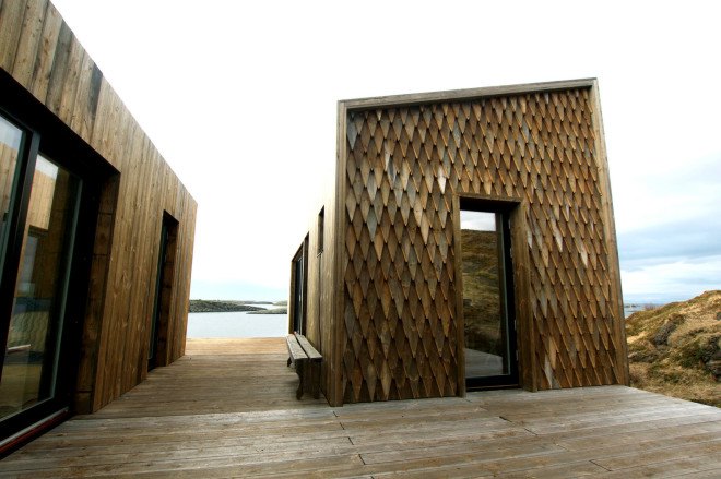Kebony, sustainable wood, Norway, Arctic Circle artist retreat, Håvard Lund, Fordypningsrommet, TYIN tegnestue, green design Norway, North of Arctic Circle, sustainable design Norway, resilient design Norway, Northernmost artist retreat