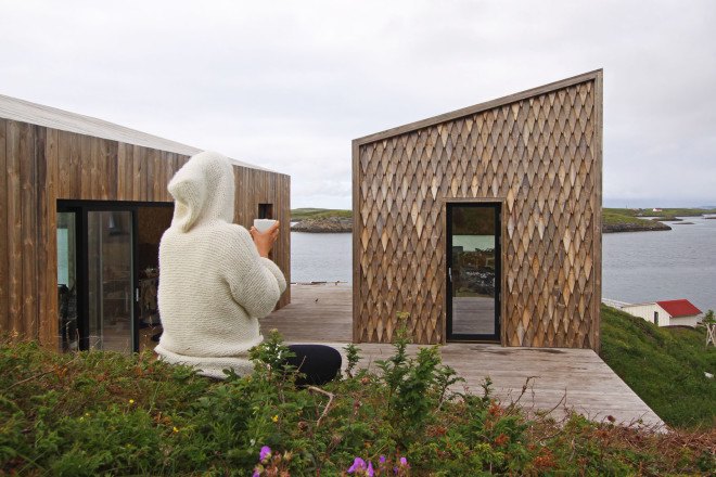 Kebony, sustainable wood, Norway, Arctic Circle artist retreat, Håvard Lund, Fordypningsrommet, TYIN tegnestue, green design Norway, North of Arctic Circle, sustainable design Norway, resilient design Norway, Northernmost artist retreat
