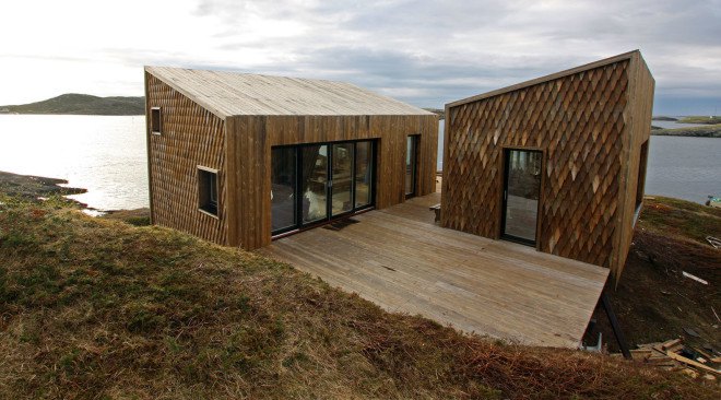 Kebony, sustainable wood, Norway, Arctic Circle artist retreat, Håvard Lund, Fordypningsrommet, TYIN tegnestue, green design Norway, North of Arctic Circle, sustainable design Norway, resilient design Norway, Northernmost artist retreat