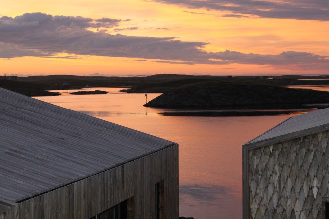Kebony, sustainable wood, Norway, Arctic Circle artist retreat, Håvard Lund, Fordypningsrommet, TYIN tegnestue, green design Norway, North of Arctic Circle, sustainable design Norway, resilient design Norway, Northernmost artist retreat