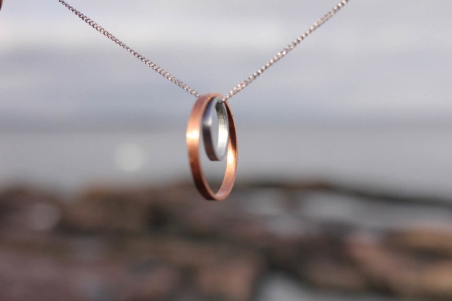KOSMOS, KOSMOS jewelry, recycled jewelry, recycled necklaces, industrial waste, industrial jewelry, industrial necklaces, upcycling, recycling, re-use, copper jewelry, steel jewelry, reader submission, recycled materials