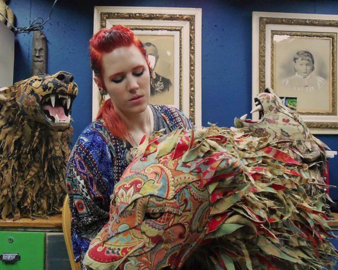 Little Stag Studio, faux taxidermy, cruelty-free trophy animal decor, recycled upholstery fabric, diy house decor, diy fabric projects, home decoration, interior decoration, home art, eco art, diy animal art, interior design,