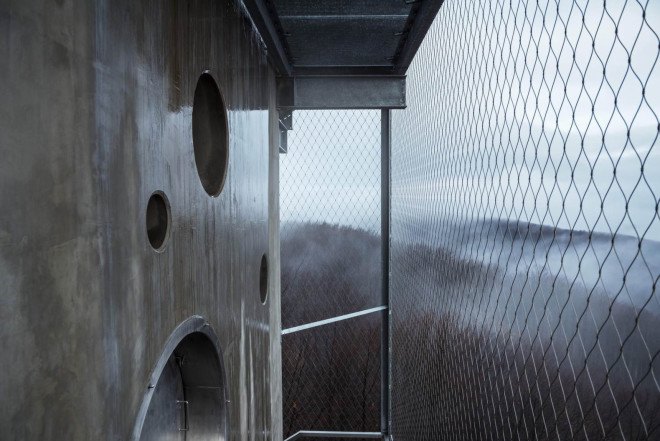 Galyateto tower, lookout tower, Hungary, Nartarchitects, renovated lookout tower, observation tower, green renovation, reinforced concrete, shelter