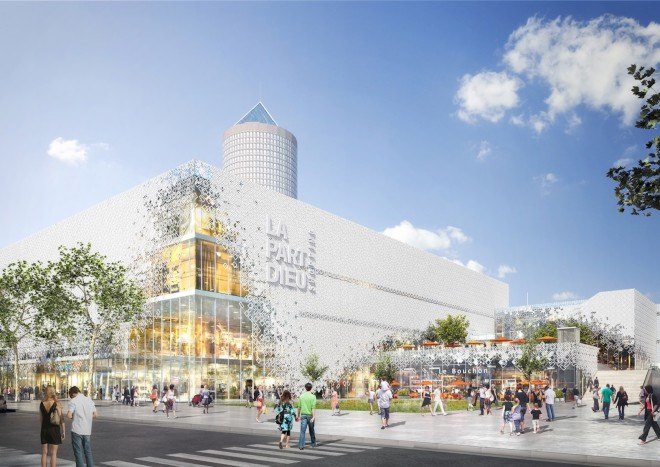 MVRDV Lyon design, Part-Deiu mall renovation, Part-Deiu shopping center redesign, green space urban design in Lyon, MVRDV transforms Part-Deiu