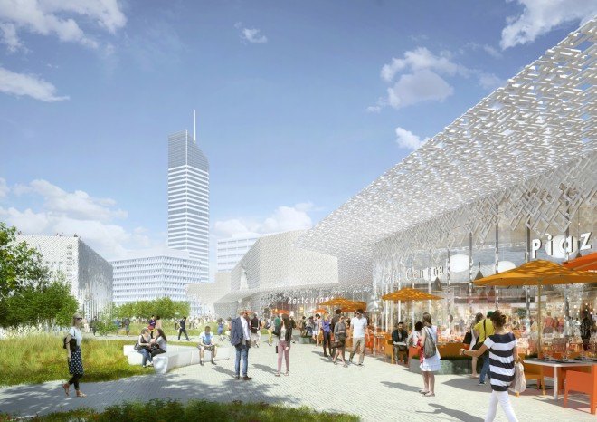 MVRDV Lyon design, Part-Deiu mall renovation, Part-Deiu shopping center redesign, green space urban design in Lyon, MVRDV transforms Part-Deiu