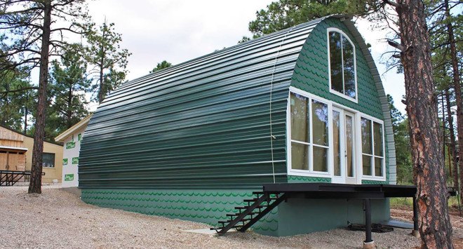 prefabricated cabins, arched cabins, affordable galvanized steel cabins, texas prefab cabins, warm home for under $10,000, affordable housing alternative, DIY cabin kits, DIY steel cabin kits, prefab cabin kits from Texas, Arched Cabin kit
