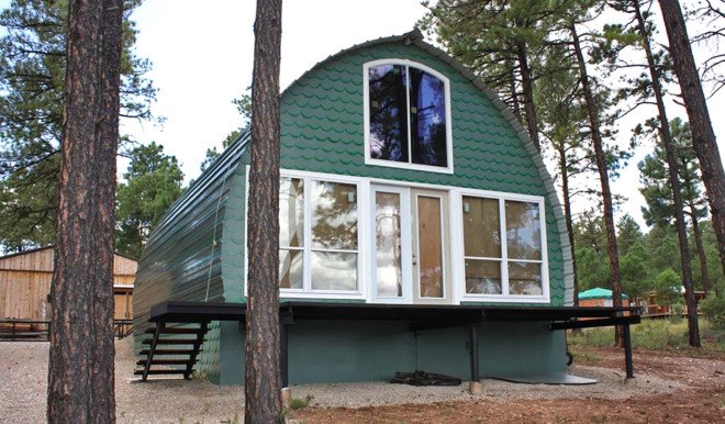 prefabricated cabins, arched cabins, affordable galvanized steel cabins, texas prefab cabins, warm home for under $10,000, affordable housing alternative, DIY cabin kits, DIY steel cabin kits, prefab cabin kits from Texas, Arched Cabin kit