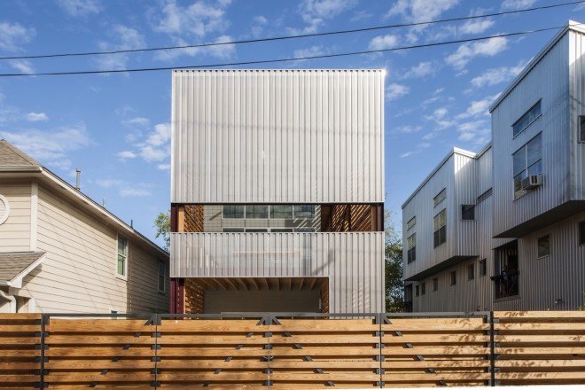 Shotgun Chameleon, ZDES architects, shotgun housing, shotgun house, Houston, energy efficient architecture, flexible architecture, solar heat gain, flexible facade,
