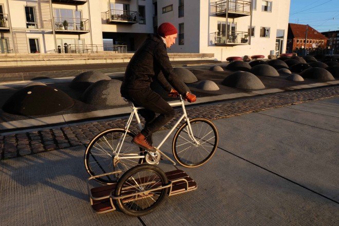 KP Cykler sidecar, KP Cykler, bicycle sidecar, bike sidecar, bike commute, urban biking, bike trailer, bike storage, reader submission