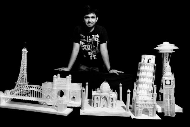 Sreenivas M.R., recycled materials, re-use, recycling pen refills, recycled art, art, repurposed materials, Sreenivas M.R. art, Sreenivas M.R. miniatures, reader submission