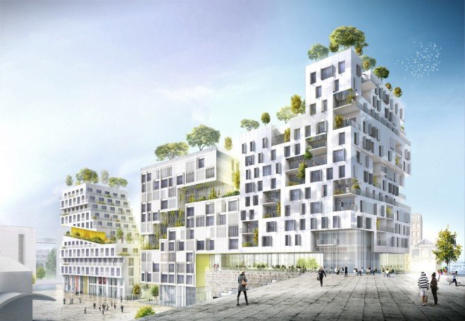 mixed-use development, LA Architectures, Atelier Philéas, SeARCH, T10 ZAC Rive Gauche, T10 ZAC Rive Gauche by SeARCH, Paris, redevelopment, CF HABITAT NOVEDIS, tree-covered architecture,