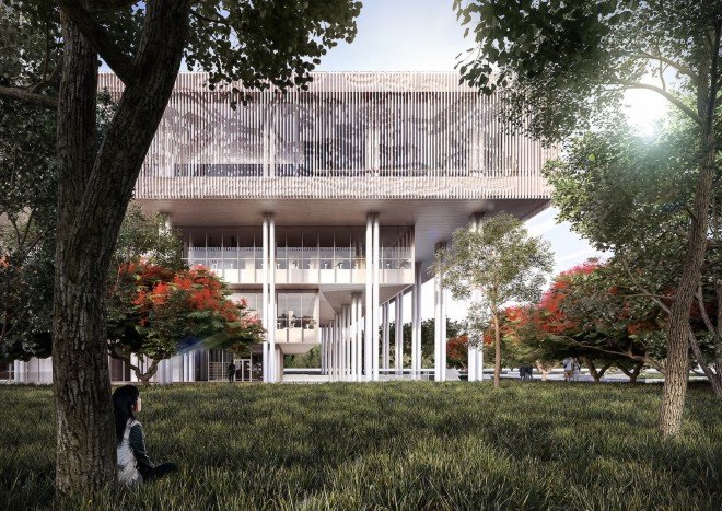 Mecanoo, Mecanoo architecten, Taiwan, Tainan, Tainan public library, MAYU architects+, library design, library architecture, natural lighting, solar heat gain,