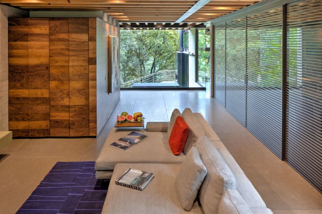 Tepozcuautla House, grupoarquitectura, exoskeleton, automated home, water purification, wastewater recycling, green architecture, Mexico City