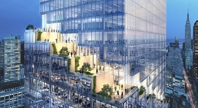 Bjarke Ingels Group, Bjarke Ingels Group New York, The Spiral tower, Manhattan towers, green skyscraper, office tower, green terraces, landscaped terraces, Hudson Yards development, Bjarke Ingels tower, green architecture, glass facade