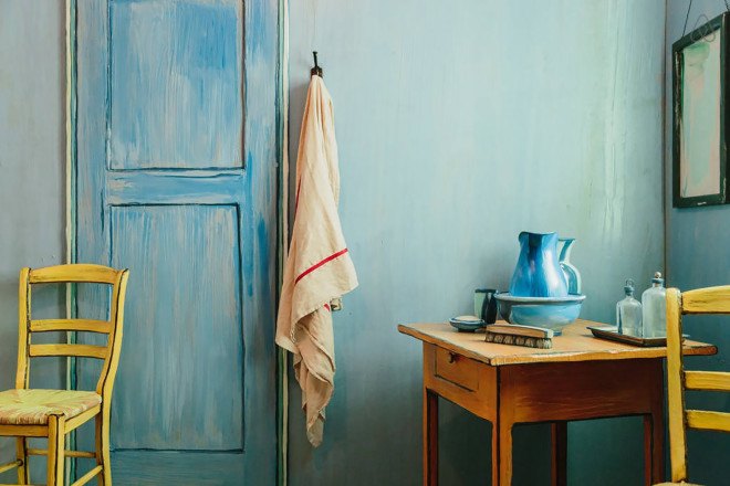 Van Gogh, Vincent van Gogh, The Bedroom, Van Gogh's Bedrooms, Art Institute of Chicago, Van Gogh Airbnb rental, life-size replica of van Gogh's The Bedroom, Post-Impressionist painter, Vincent van Gogh The Bedroom