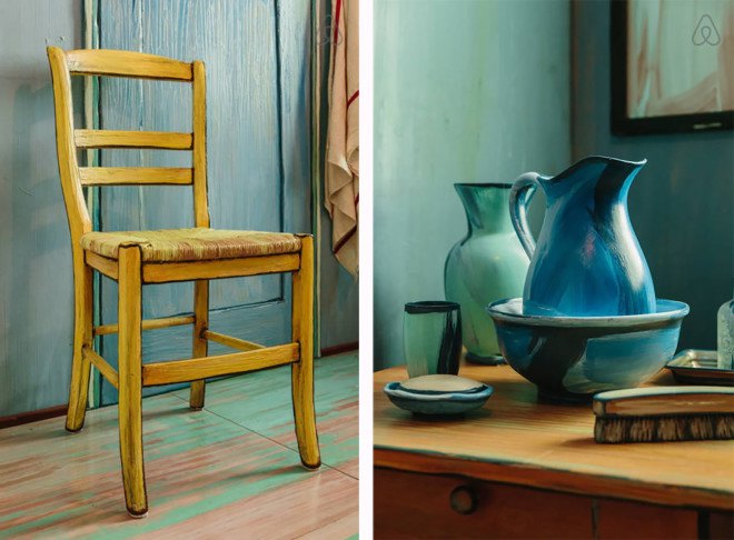 Van Gogh, Vincent van Gogh, The Bedroom, Van Gogh's Bedrooms, Art Institute of Chicago, Van Gogh Airbnb rental, life-size replica of van Gogh's The Bedroom, Post-Impressionist painter, Vincent van Gogh The Bedroom