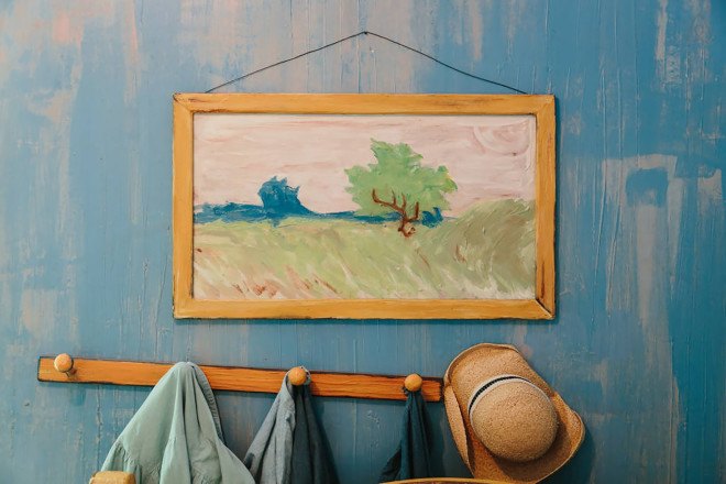 Van Gogh, Vincent van Gogh, The Bedroom, Van Gogh's Bedrooms, Art Institute of Chicago, Van Gogh Airbnb rental, life-size replica of van Gogh's The Bedroom, Post-Impressionist painter, Vincent van Gogh The Bedroom