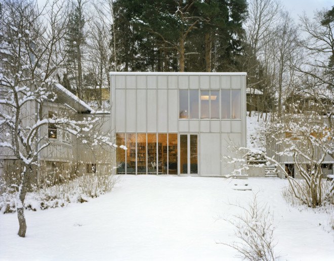 Kod Arkitekter, General Architecture, green renovation, renovated cottage, timber cottage, Stockholm, double-height space, plywood, green architecture