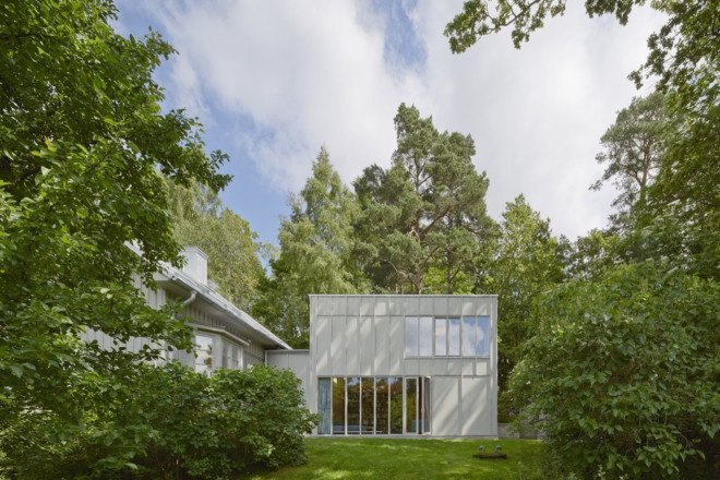 Kod Arkitekter, General Architecture, green renovation, renovated cottage, timber cottage, Stockholm, double-height space, plywood, green architecture