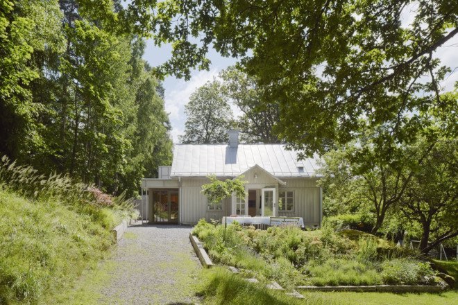 Kod Arkitekter, General Architecture, green renovation, renovated cottage, timber cottage, Stockholm, double-height space, plywood, green architecture