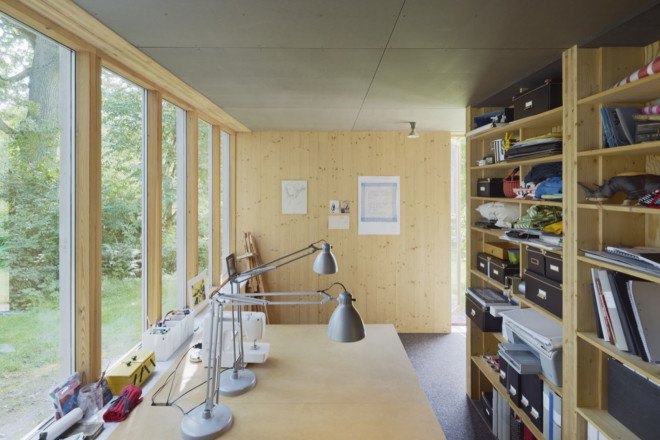 Kod Arkitekter, General Architecture, green renovation, renovated cottage, timber cottage, Stockholm, double-height space, plywood, green architecture