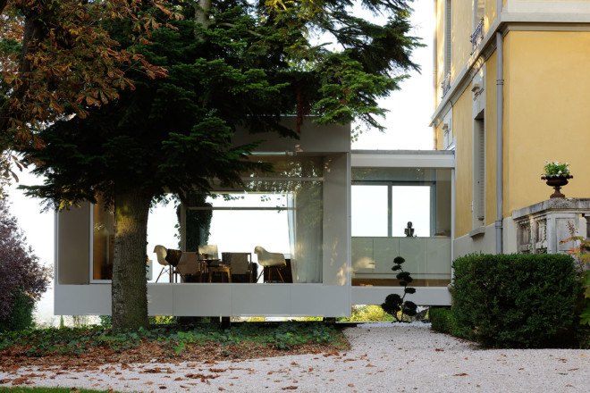 XS Extension, Playtime Agence d'Architecture, aluminium facade, French architects, green extension, prefab extension, prefab housing, floating house, floating architecture, aluminum pavilion, green architecture, metal facade