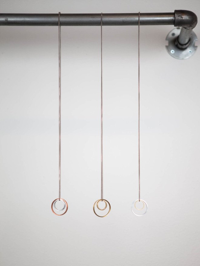 KOSMOS, KOSMOS jewelry, recycled jewelry, recycled necklaces, industrial waste, industrial jewelry, industrial necklaces, upcycling, recycling, re-use, copper jewelry, steel jewelry, reader submission, recycled materials