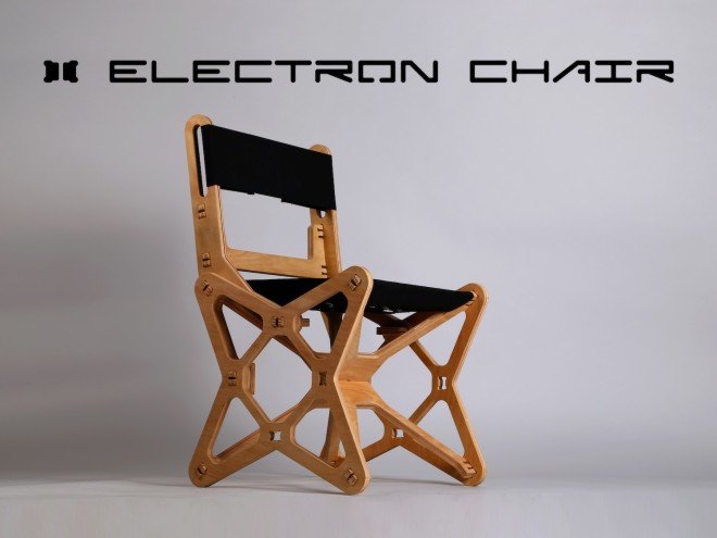 LOCK Furniture, Konstantin Achkov, Electron Chair, Electron Chair by Konstantin Achkov, Kickstarter, beech plywood, teak oil, flat pack furniture, zero waste, interlocking furniture, green furniture, no waste furniture, reader submitted content