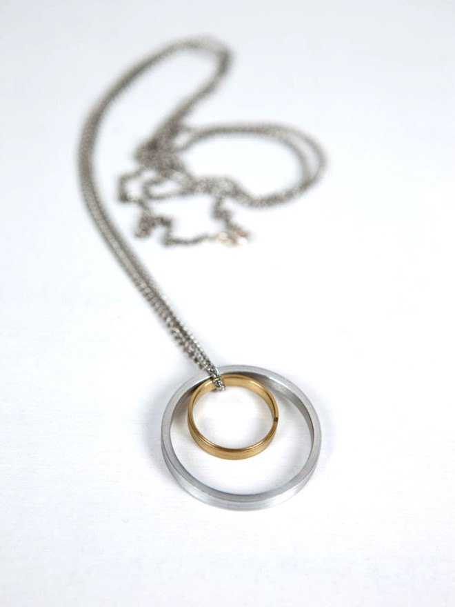 KOSMOS, KOSMOS jewelry, recycled jewelry, recycled necklaces, industrial waste, industrial jewelry, industrial necklaces, upcycling, recycling, re-use, copper jewelry, steel jewelry, reader submission, recycled materials