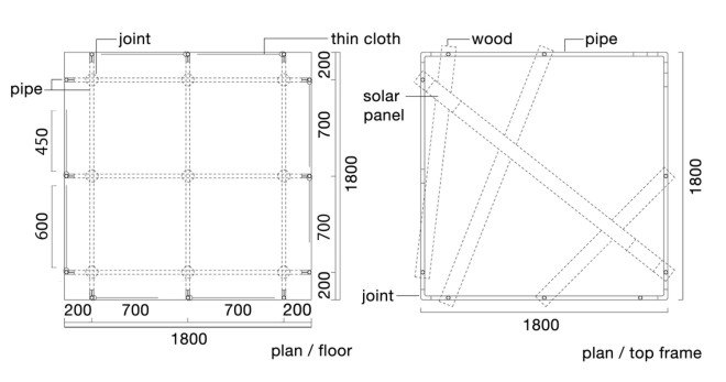 Takahiro Fukuda Architecture, tea room by Takahiro Fukuda Architecture, pop-up tea room, pop up installation, LEDs, tatami mats, tea ceremony, reusable materials, reader submitted content