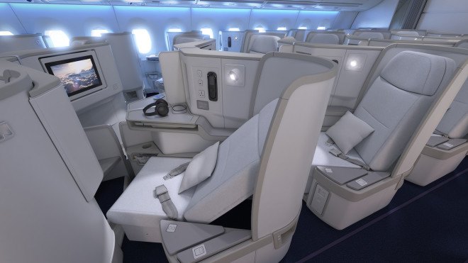 Airbus, Airbus A350 XWB, A350 XWB, travel, airline, airplane, flight, plane flight, LED lights, LED lighting, LED technology, LED, circadian rhythms, jet lag, Finnair, first class