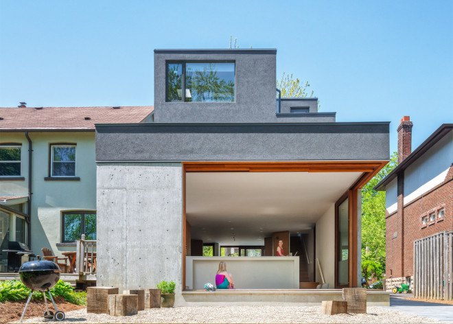 Bala Line Home by Williamson Chong Architects, Toronto modern infill, naturally cooled architecture, sculpture home Toronto