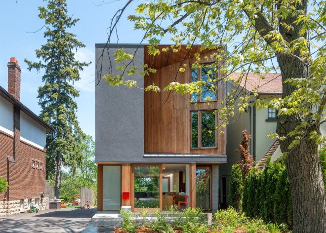 Bala Line Home by Williamson Chong Architects, Toronto modern infill, naturally cooled architecture, sculpture home Toronto
