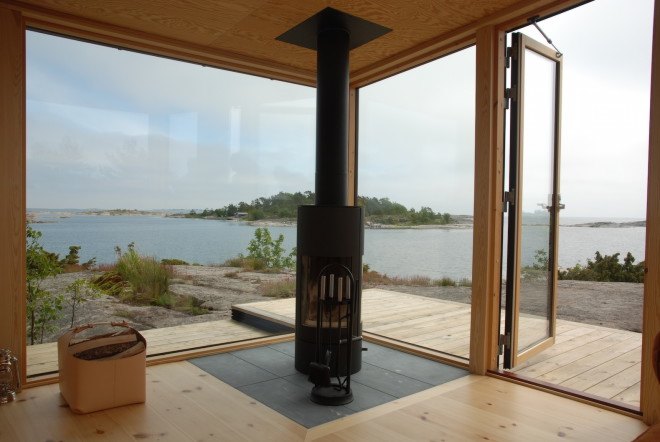 Stockholm archipelago architecture, Margen Wigow Arkitektkontor, Bodby i ytterskärgården by Margen Wigow Arkitektkontor, green-roofed seaside cabins, off-grid Swedish cabins