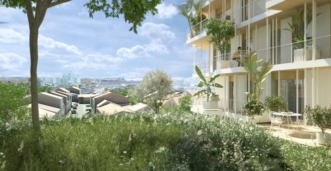 Sou Fujimoto Architects, Laisné Roussel, timber tower, green tower, wooden tower, France, cross-laminated timber, green architecture, vertical garden, elevated walkways